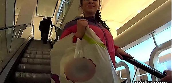  Beautiful czech nympho is teased in the mall and shagged in pov